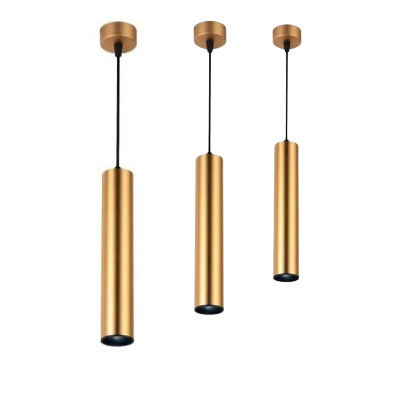 Luminaire Suspendu GU10 IP20 30cm Doré (Pack de 3) - Silamp France