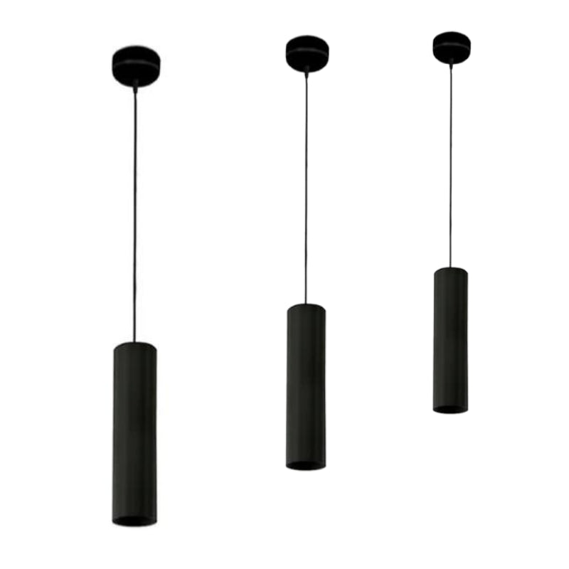 Luminaire Suspendu GU10 IP20 30cm NOIR (Pack de 3) - Silamp France