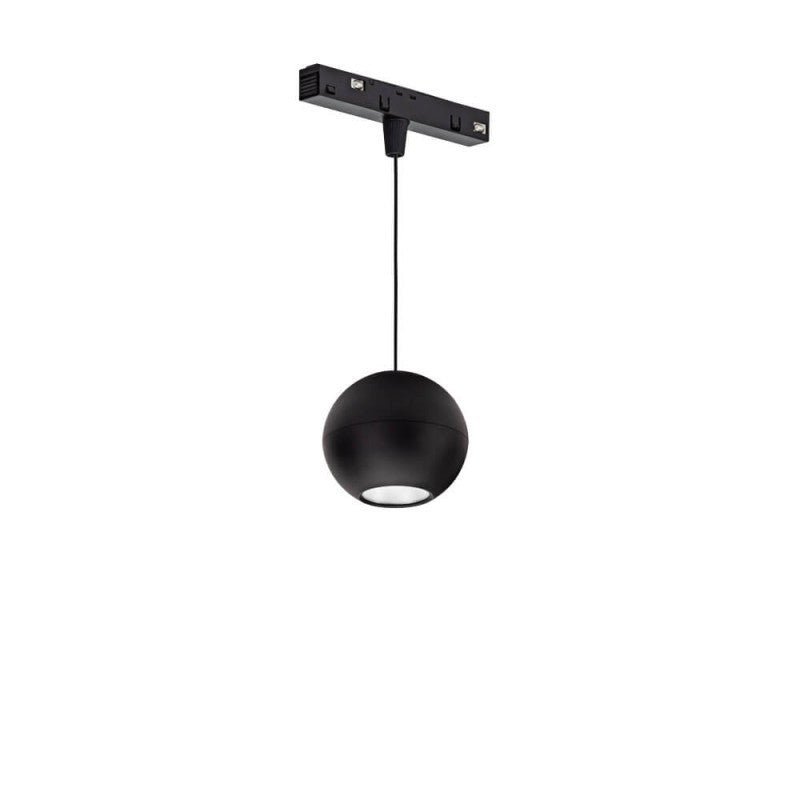 Luminaire Suspendu Rond pour Rail Magnétique 48V 10W Noir - Silamp France