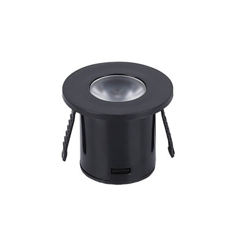 Mini Spot LED Encastrable 1W 90° Rond Noir - Silamp France