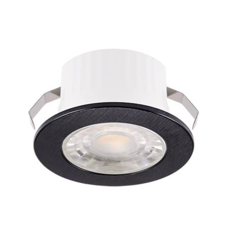 Mini Spot LED Encastrable 3W 38° Rond Noir SMD - Silamp France