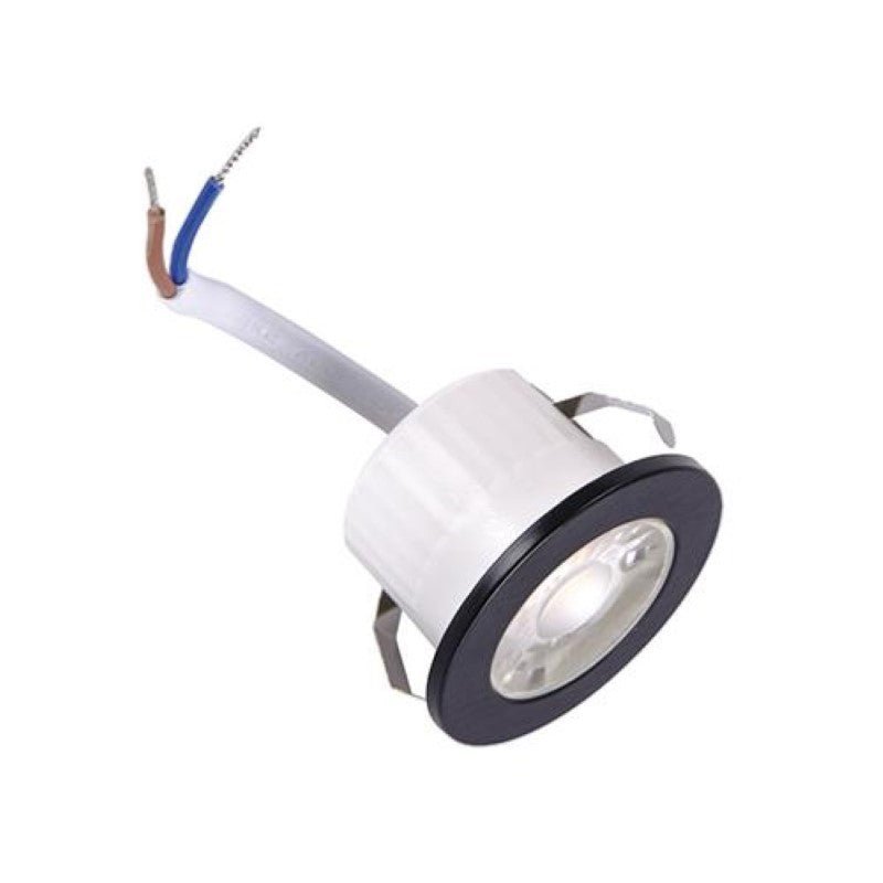 Mini Spot LED Encastrable 3W 38° Rond Noir SMD - Silamp France