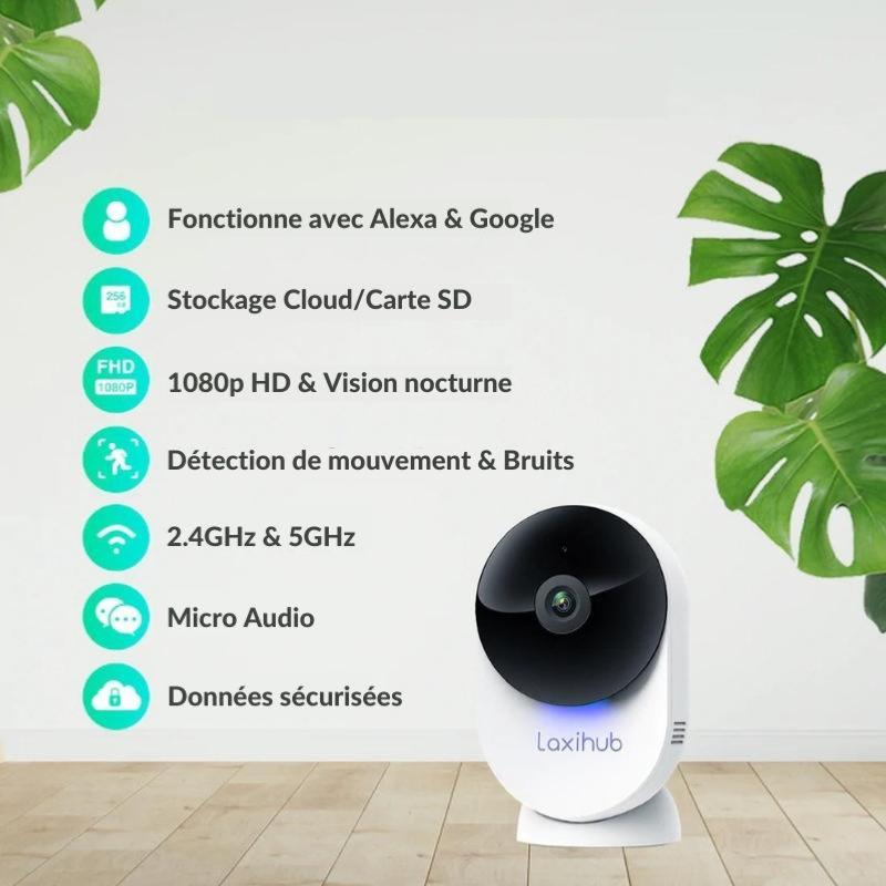 Caméra de Surveillance Intérieure Connectée WiFi 1080p