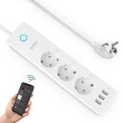 Multiprise Connectée WiFi 3G 15A + 3 Ports USB 3.1A Blanc