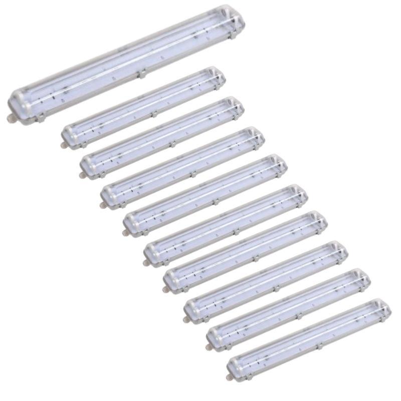 Réglette étanche double pour Tube LED T8 150cm IP65 (Boitier vide) (Pack de 10)