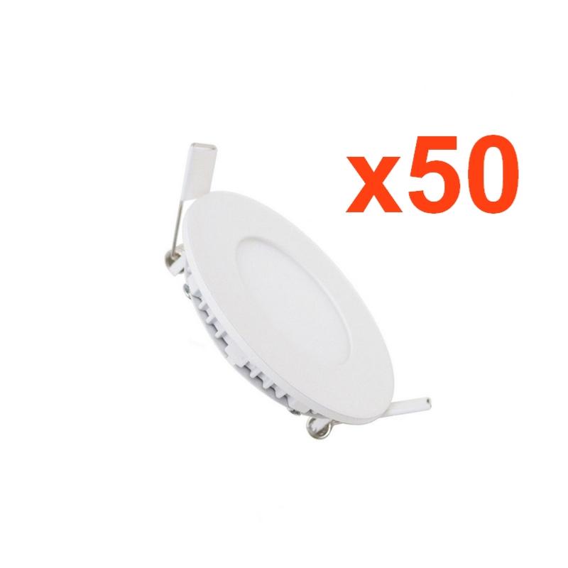 Spot LED Encastrable Rond BLANC 3W (Pack de 50)