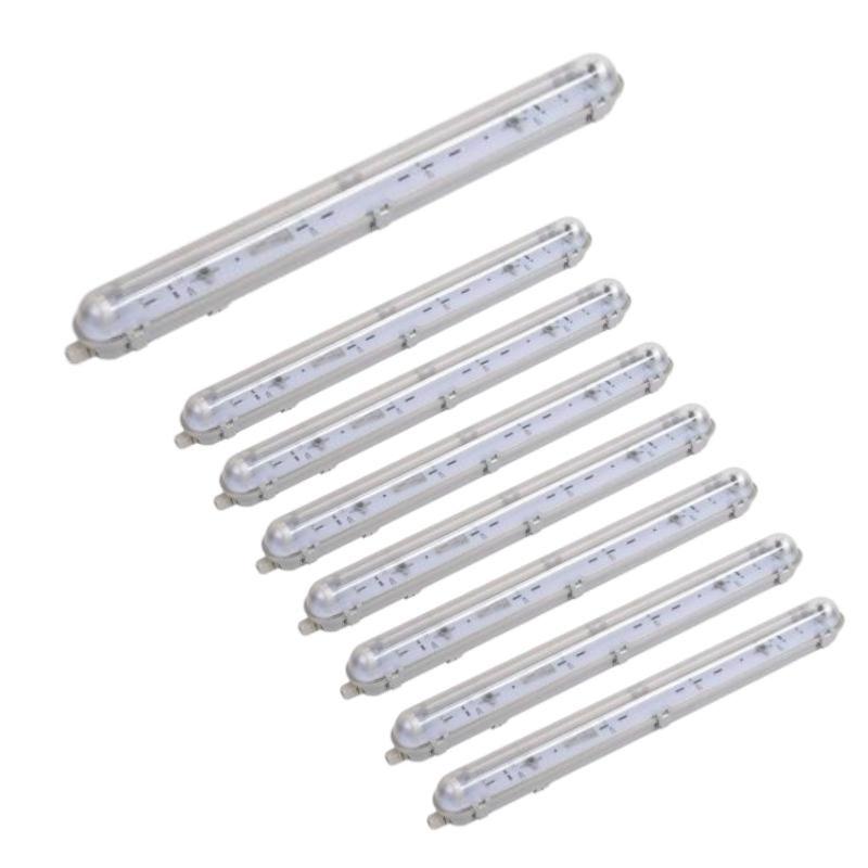Réglette étanche pour Tube LED T8 120cm IP65 (Boitier vide) - Pack de 8