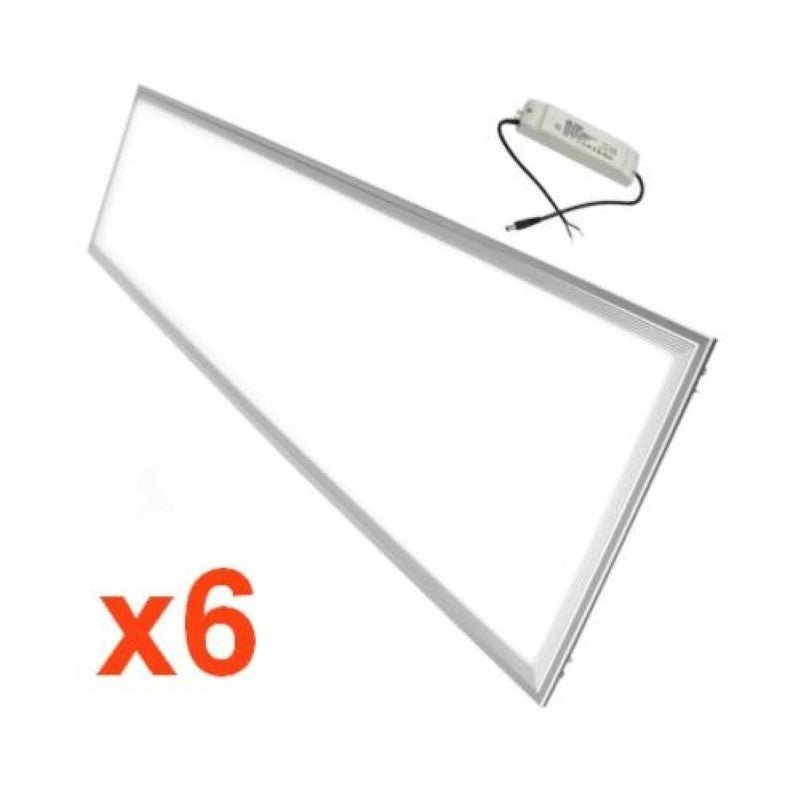 Panneau LED 120x30 Slim 48W Alu (Pack de 6) - Silamp France