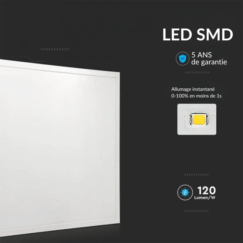 Panneau LED 60x60 36W 120lm/W BLANC (Pack de 8) Garantie 5 Ans - No Flicker - Silamp France