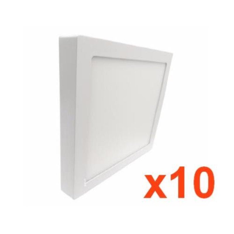 Plafonnier LED 24W 220V Carré (Pack de 10) - Silamp France