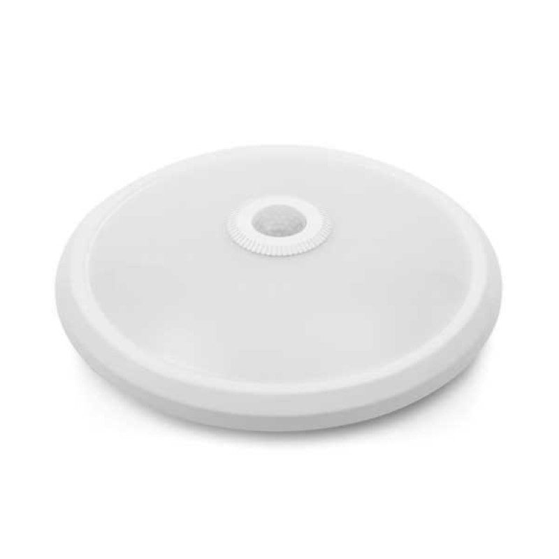 Plafonnier LED Rond 18W avec Détecteur de Mouvement Crépusculaire 220V - Silamp France