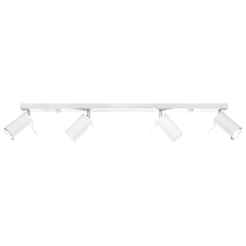 Plafonnier Spot Orientable Blanc pour 4 Ampoules GU10