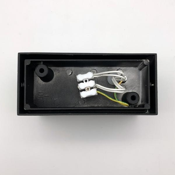Applique Murale Noire LED IP44 double faisceau GU10 Carrée