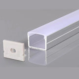Profilé Aluminium 19x13mm 2m Pour Ruban LED Couvercle Opaque Blanc