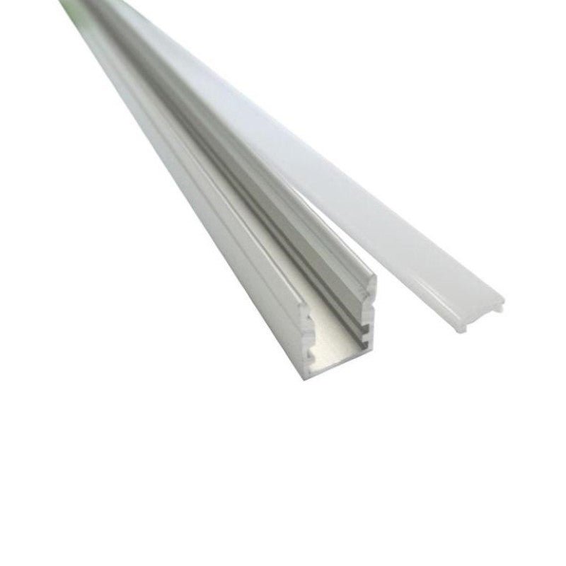 Profilé Aluminium 1m pour Ruban LED avec Cache Blanc Opaque - Silamp France