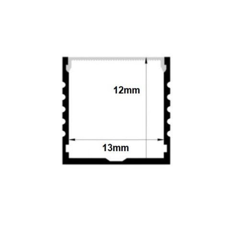 Profilé Aluminium 1m pour Ruban LED - Couvercle Opaque (Pack de 5) - Silamp France