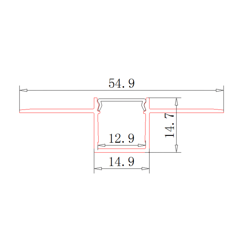 Profilé Aluminium encastrable 1m pour Ruban LED Couvercle Blanc Opaque - Silamp France