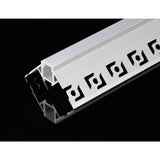 Profilé Aluminium encastré angulaire 1m pour Ruban LED Couvercle Blanc Opaque