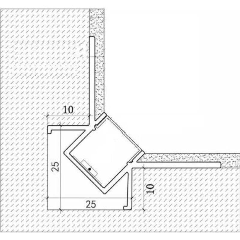 Profilé Aluminium encastré d'angle 1m pour Ruban LED Couvercle Blanc Opaque - Silamp France