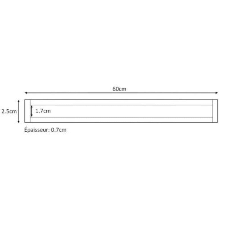 Profilé LED intégré Encastrable 60cm 7W 12V - Silamp France