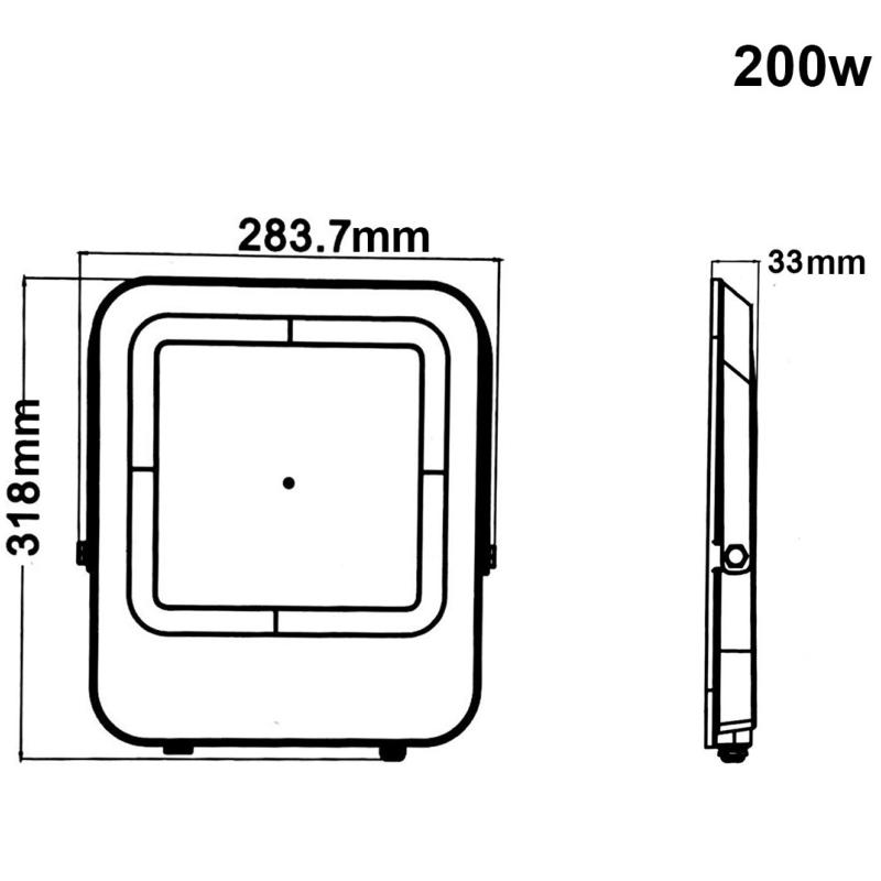 Projecteur Extérieur LED 200W IP65 Noir