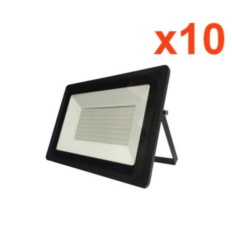 Projecteur LED Extérieur 100W IP65 Noir (Pack de 10) - Silamp France