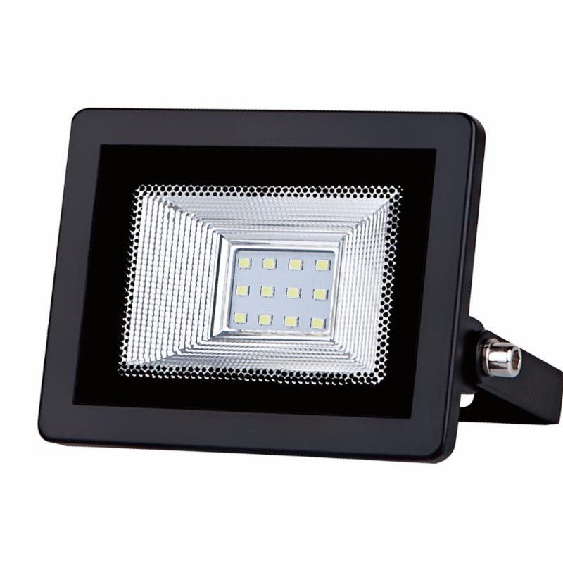 Projecteur LED Extérieur 10W IP65 Plat Noir - Silamp France