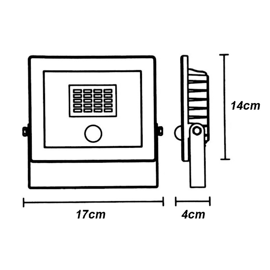 Projecteur LED Extérieur 30W Détecteur de Mouvement Crépusculaire Extra Plat IP65 NOIR - Silamp France