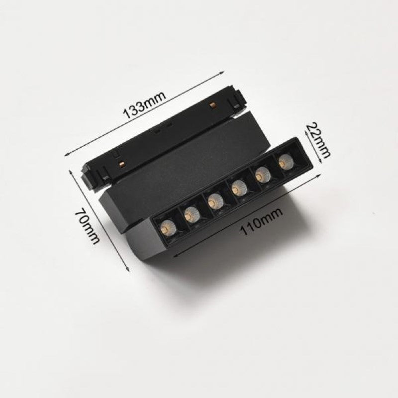 Projecteur LED sur Rail Magnétique 48V DC 6W NOIR Orientable - Silamp France