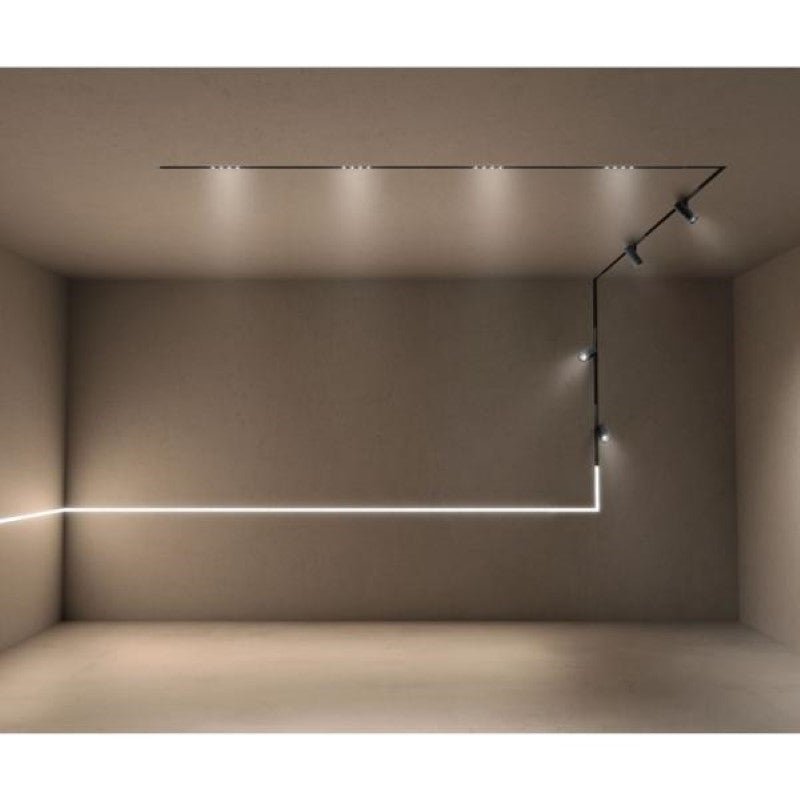 Projecteur LED sur Rail Magnétique 48V DC 6W NOIR Orientable - Silamp France