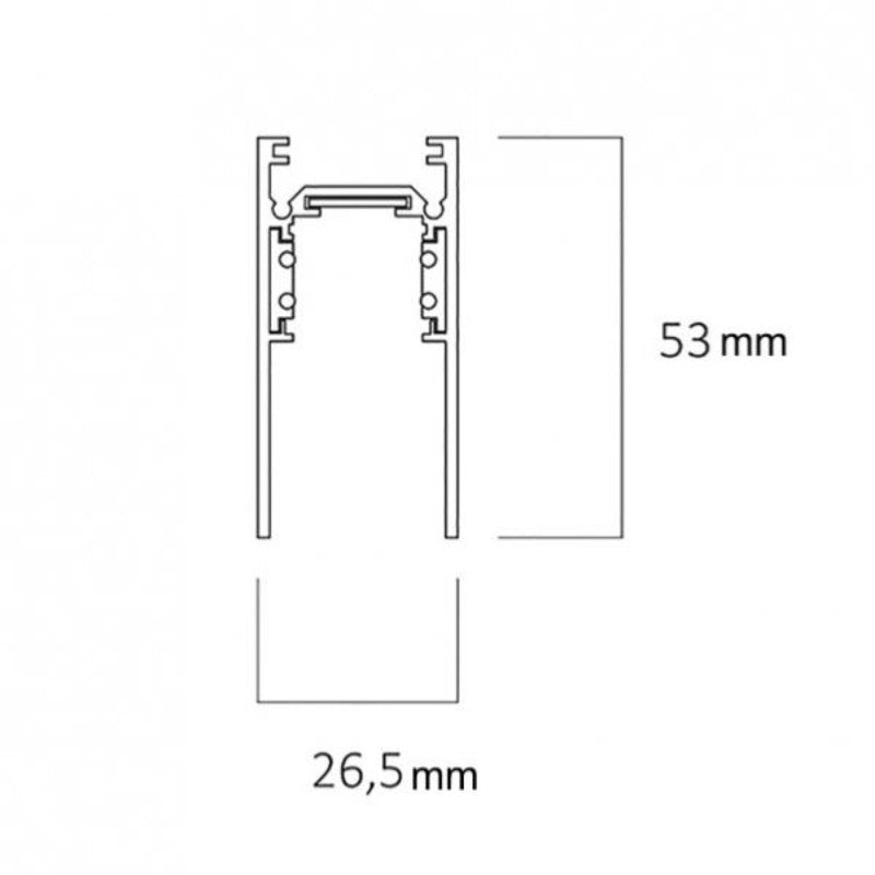 Rail Magnétique en Saillie 48V 1m NOIR - Silamp France