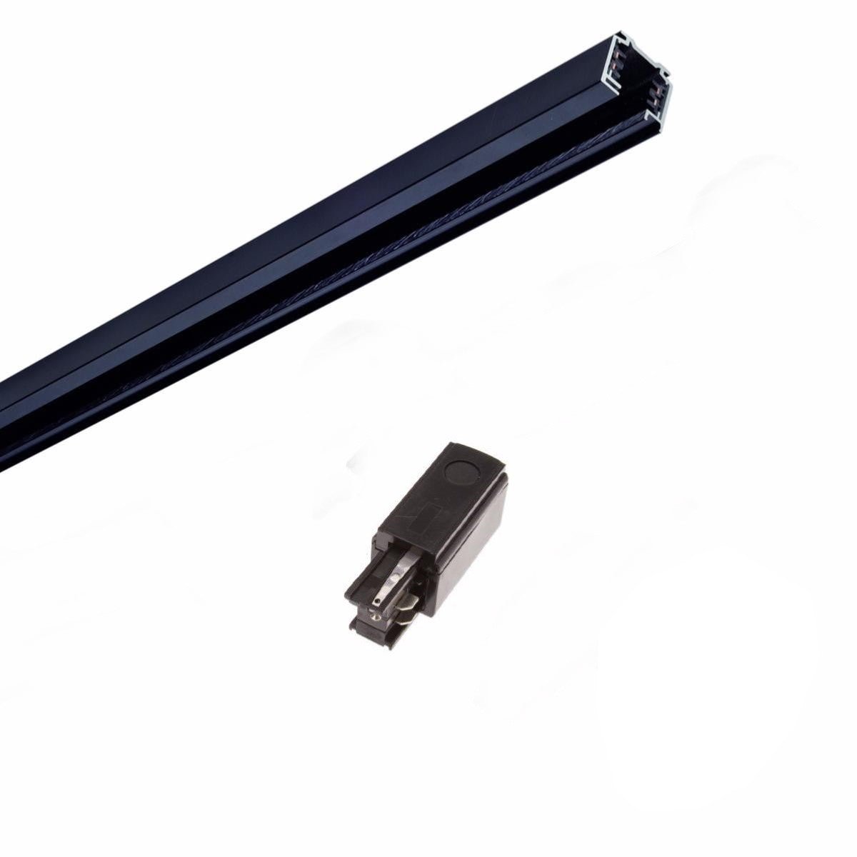 Rail Triphasé pour Spot LED 1,5m NOIR - Silamp France