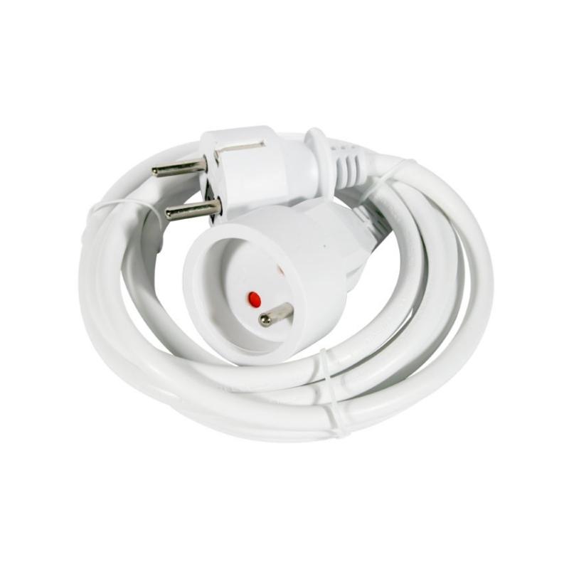 Rallonge électrique 3 mètres BLANC - Silamp France