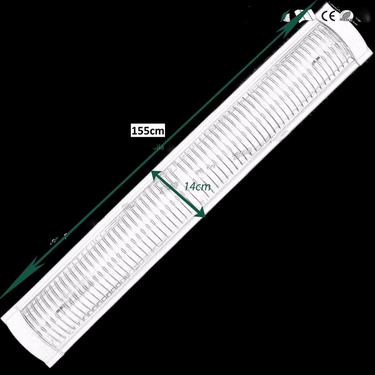 Réglette Double pour Tubes LED T8 150cm Grille - Silamp France