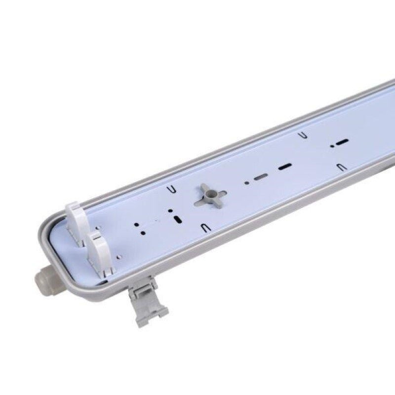 Réglette étanche double pour Tube LED T8 120cm IP65 (Boitier vide) (Pack de 8) - Silamp France