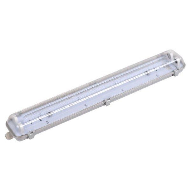 Réglette étanche double pour tube LED T8 120cm IP65 (boitier vide) - Silamp France