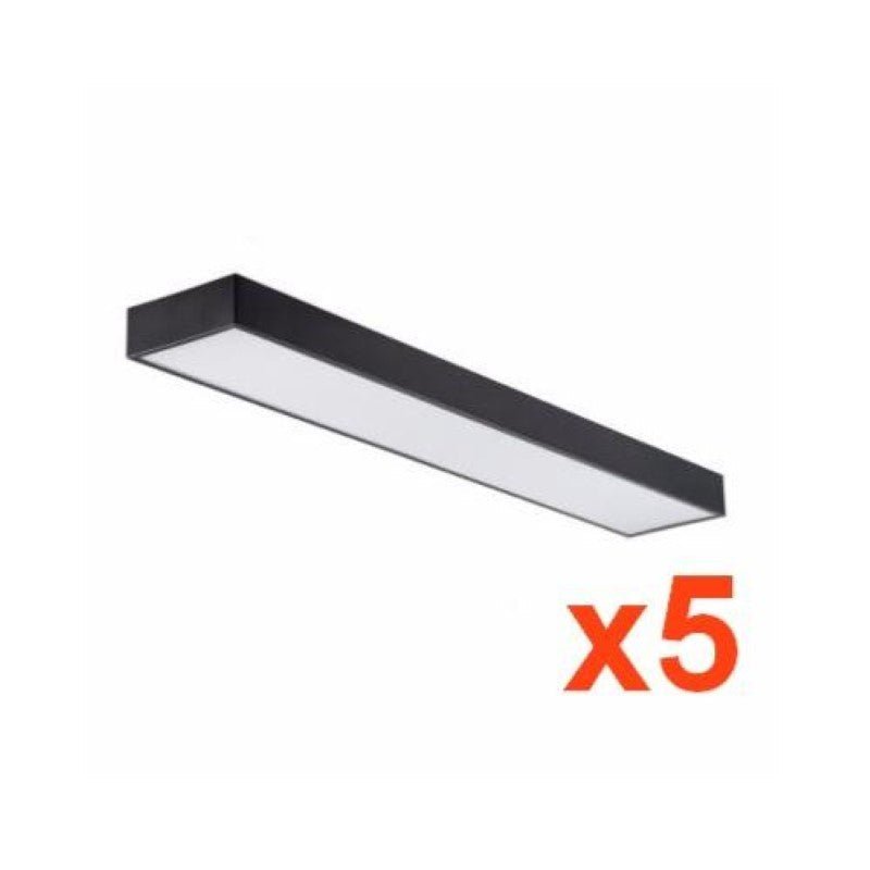 Réglette LED 120cm 45W Suspendue NOIR (Pack de 5) - Silamp France