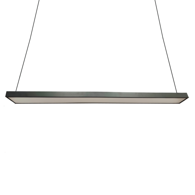 Réglette LED 120cmx5cm 48W Suspendue NOIR - Silamp France