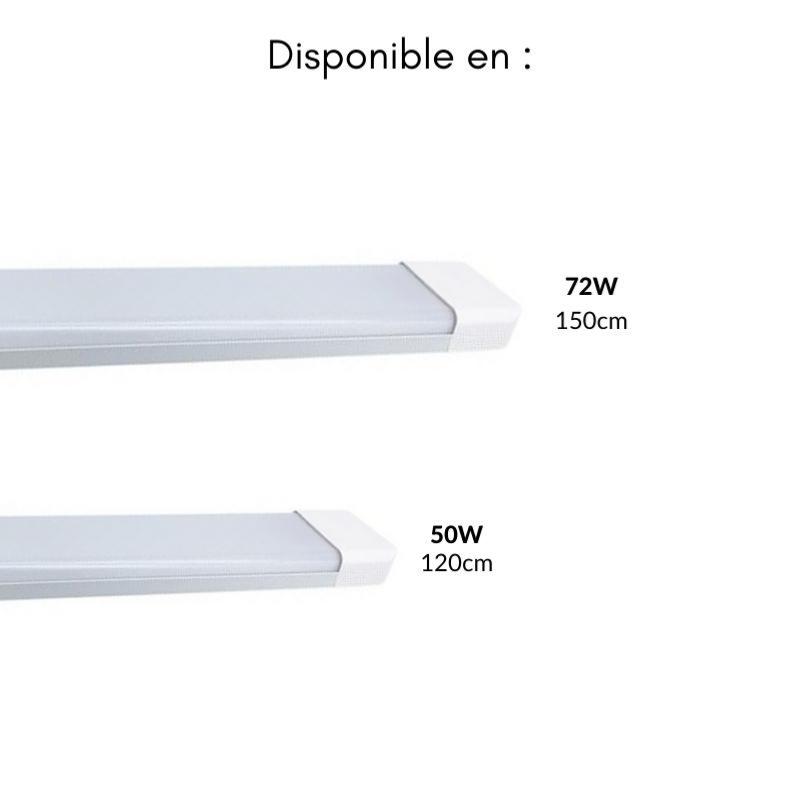 Réglette LED 150cm 72W (Pack de 10) - Silamp France