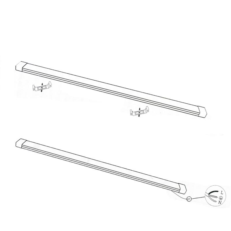 Réglette LED 150cm 72W (Pack de 30) - Silamp France