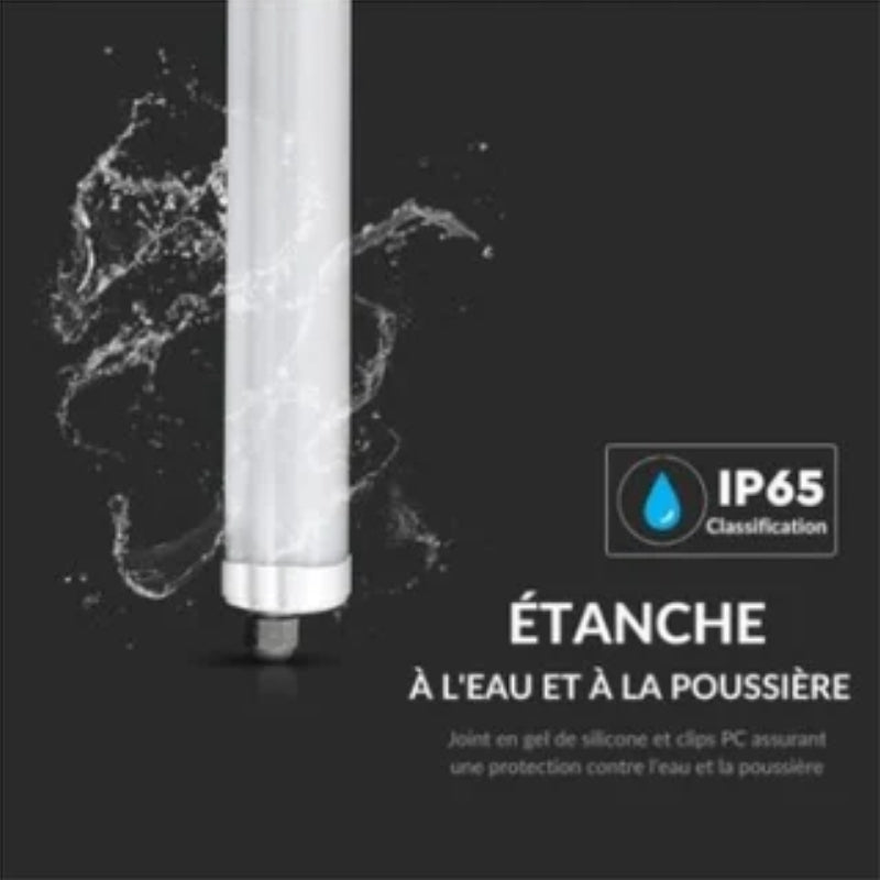 Réglette LED étanche 150cm 48W IP65 120lm/W Interconnectable (Pack de 12) - Silamp France