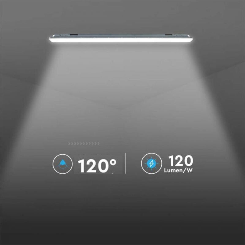 Réglette LED Étanche Interconnectable 120cm 36W 120lm/W - Silamp France