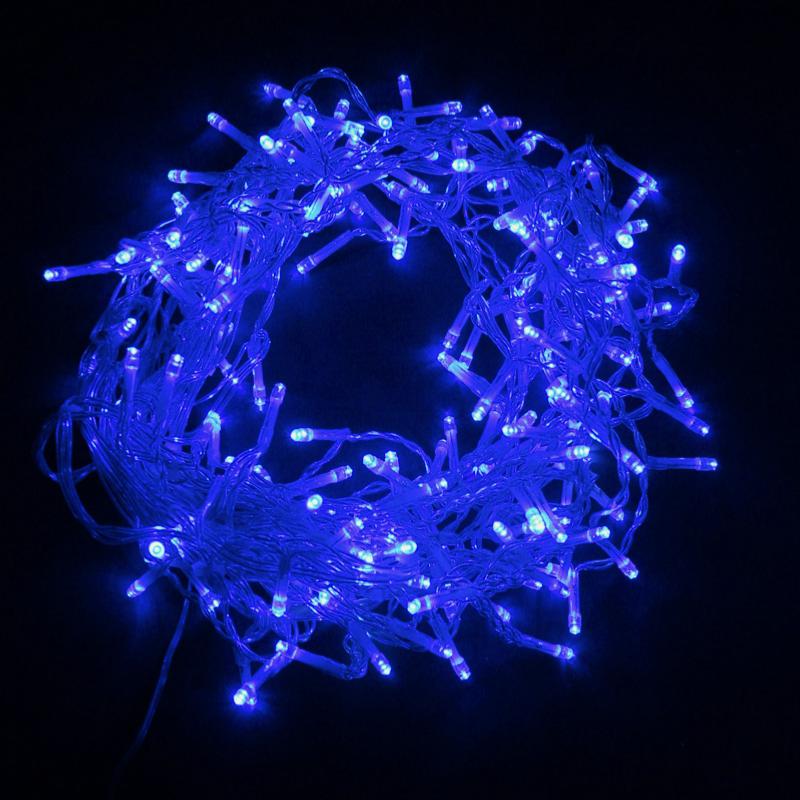 Guirlande LED Rideaux 220V 6M IP44 360 LED - Bleu (+transfo)