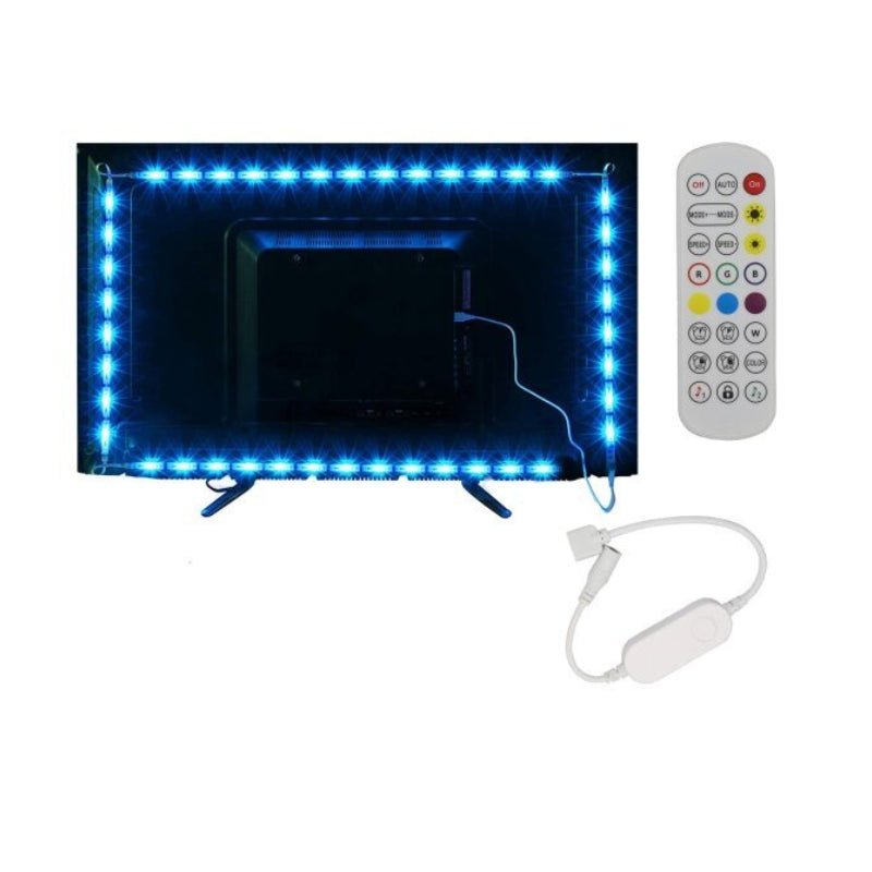 Ruban LED pour Télévision RGBW Wifi DC5V 60 LED/m 2m + Télécommande et Contrôler Wifi - Silamp France