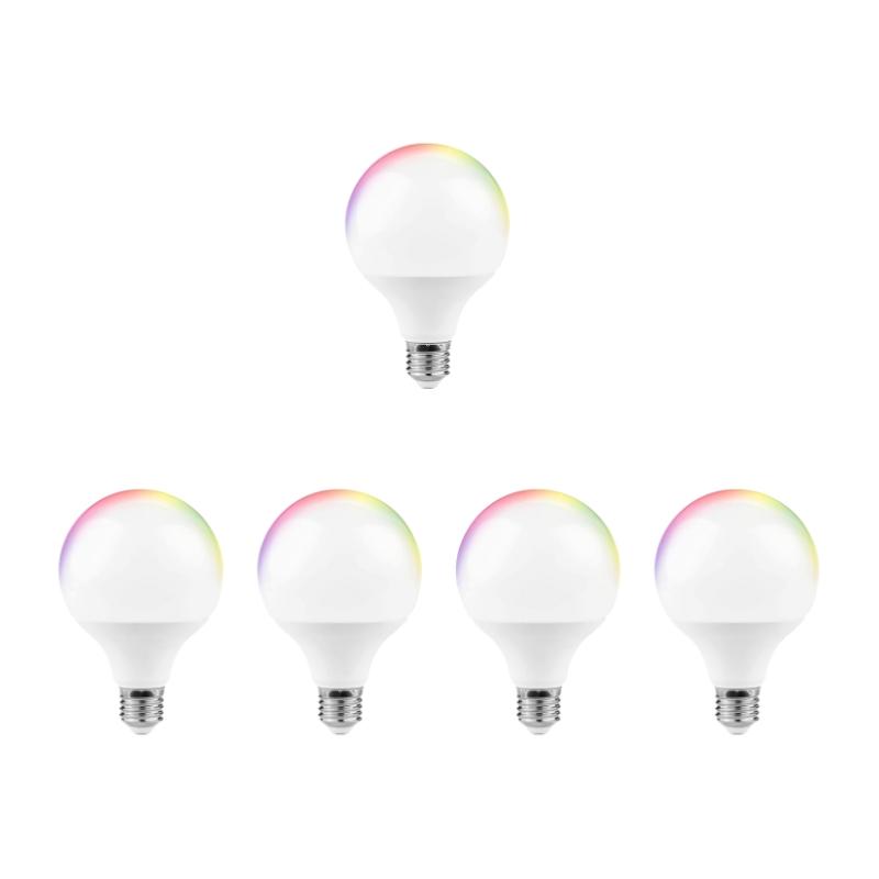 Ampoule LED Connectée WiFi E27 11W G95 RGBW (Lot de 5)