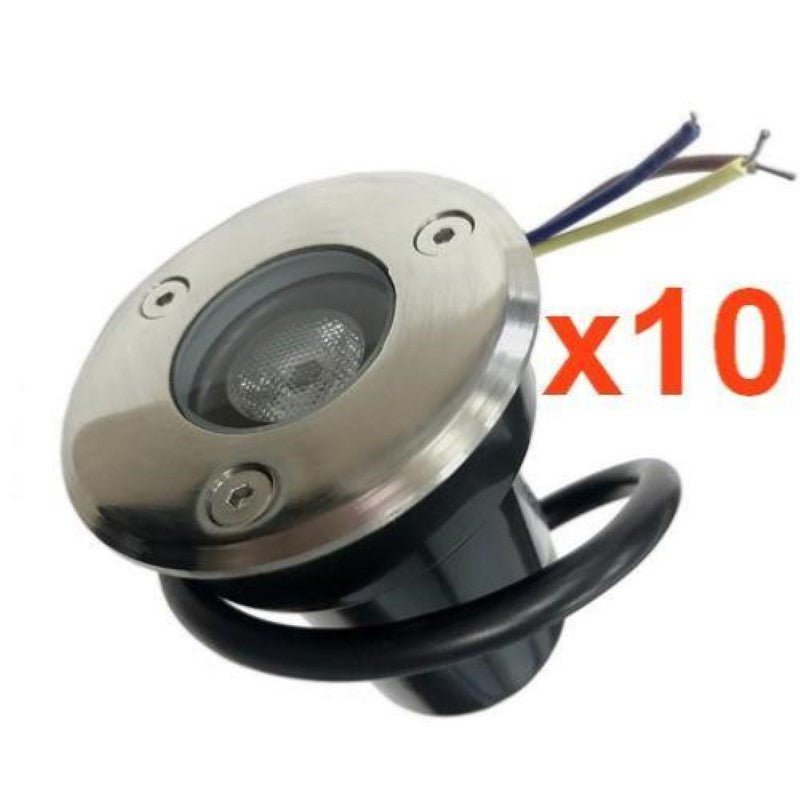 Spot Extérieur Encastrable LED IP65 220V Sol 3W 45° (Pack de 10) - Silamp France