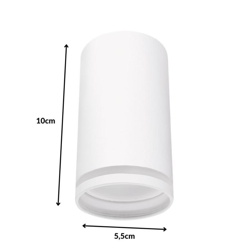 Spot LED Design en saillie BLANC pour ampoule GU10 - Silamp France