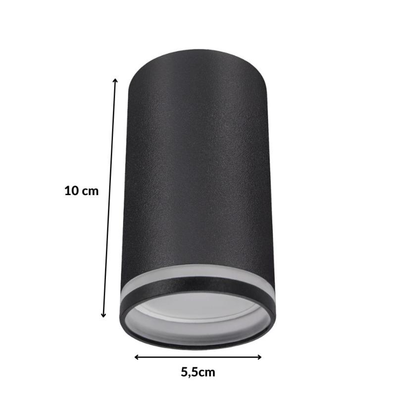 Spot LED Design en saillie NOIR pour ampoule GU10 - Silamp France