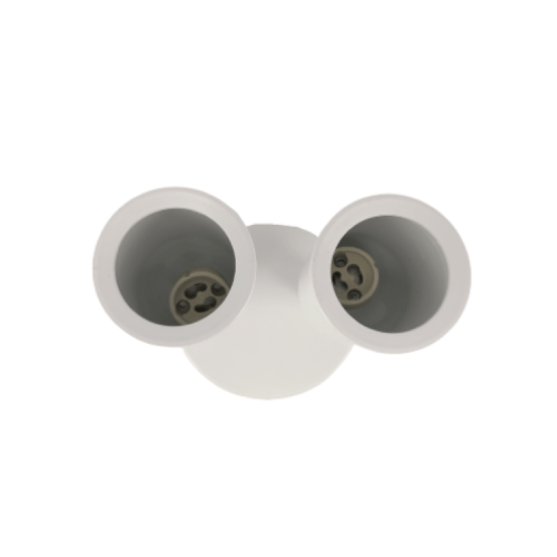 Spot LED en Saillie Double Orientable BLANC pour Ampoule GU10 - Silamp France
