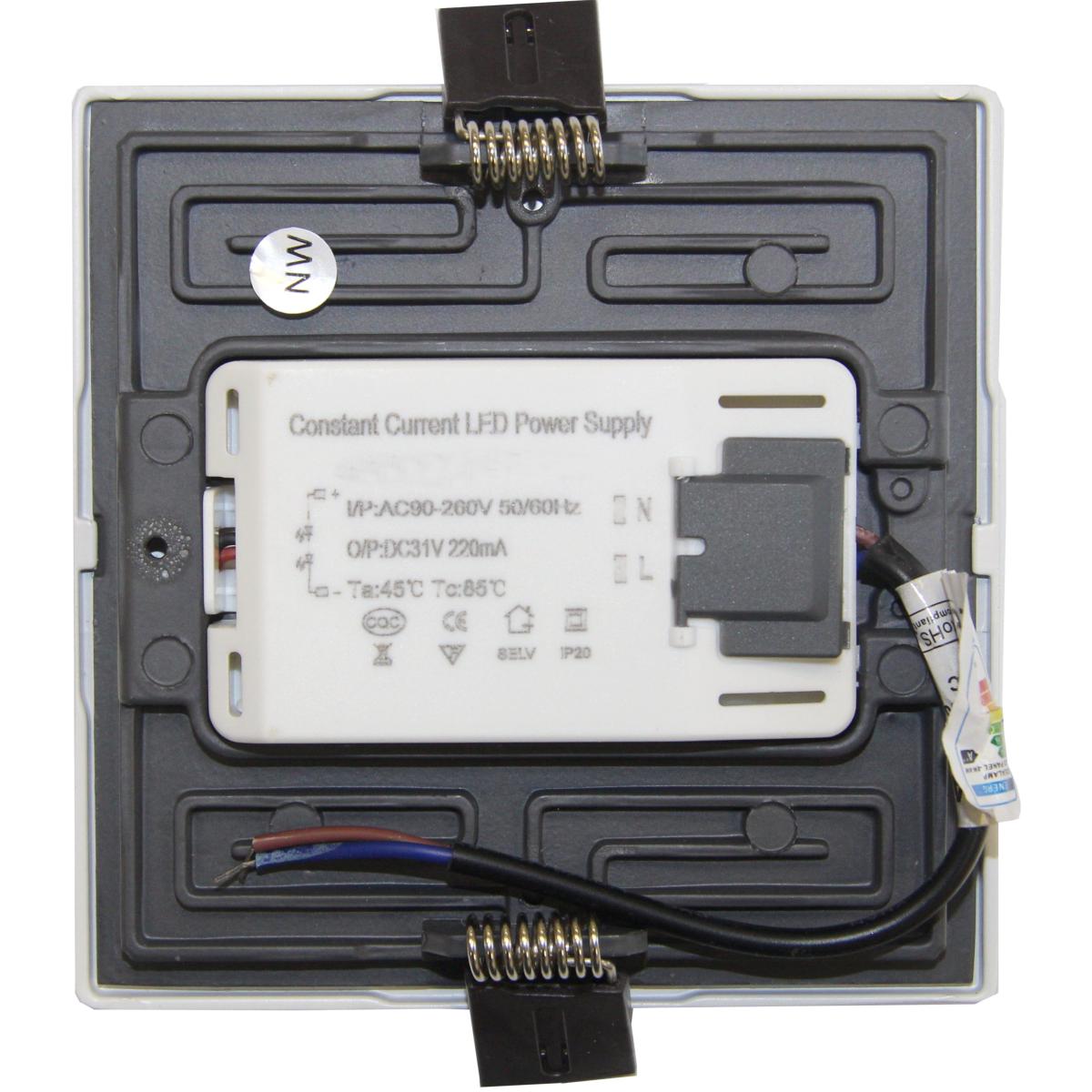 Spot LED Encastrable Carré BLANC 8W 120° - Silamp France